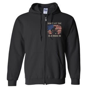 DonT Let The Old Man In Cowboy Us Flag Full Zip Hoodie