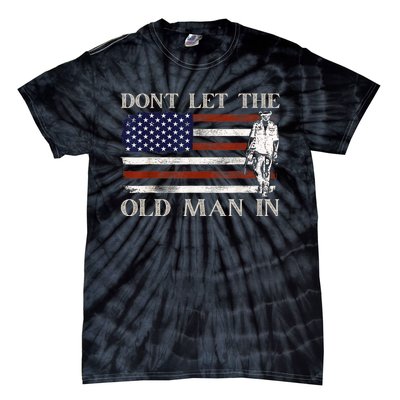 DonT Let The Old Man In Vintage American Flag Tie-Dye T-Shirt