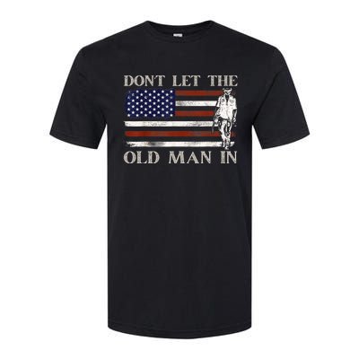 DonT Let The Old Man In Vintage American Flag Softstyle® CVC T-Shirt