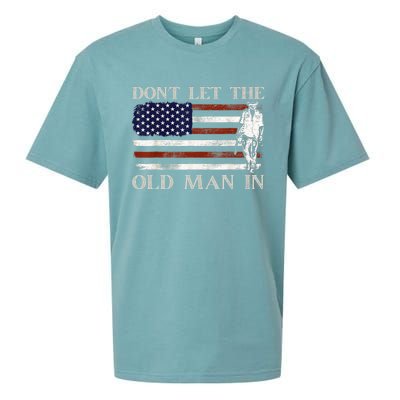 DonT Let The Old Man In Vintage American Flag Sueded Cloud Jersey T-Shirt