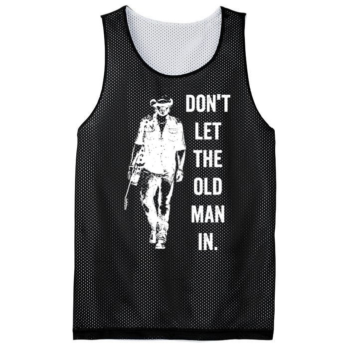 DonT Let The Old Man In Vintage Walking With A Guitar Mesh Reversible Basketball Jersey Tank