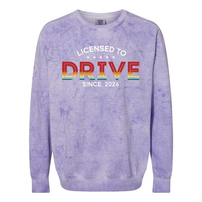 Driving Licence Test Passed Driving School Test 2026 Colorblast Crewneck Sweatshirt