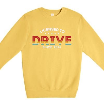 Driving Licence Test Passed Driving School Test 2026 Premium Crewneck Sweatshirt