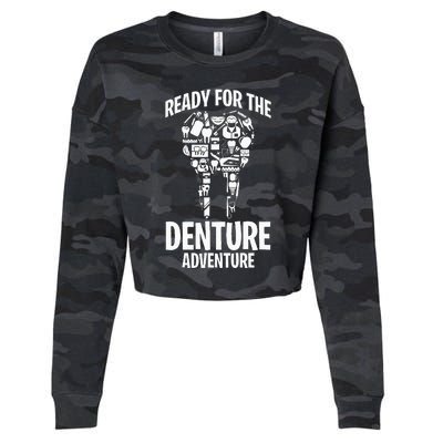 Dental Lab Tech Ready For The Denture Adventure Cropped Pullover Crew