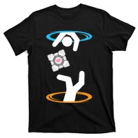 DonT Lose The Companion Cube (Transparent) Portal T-Shirt