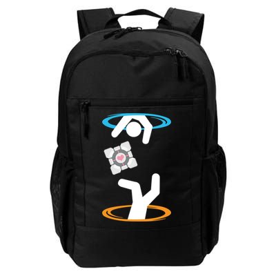 DonT Lose The Companion Cube (Transparent) Portal Daily Commute Backpack