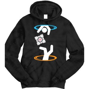 DonT Lose The Companion Cube (Transparent) Portal Tie Dye Hoodie