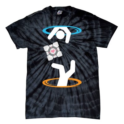 DonT Lose The Companion Cube (Transparent) Portal Tie-Dye T-Shirt