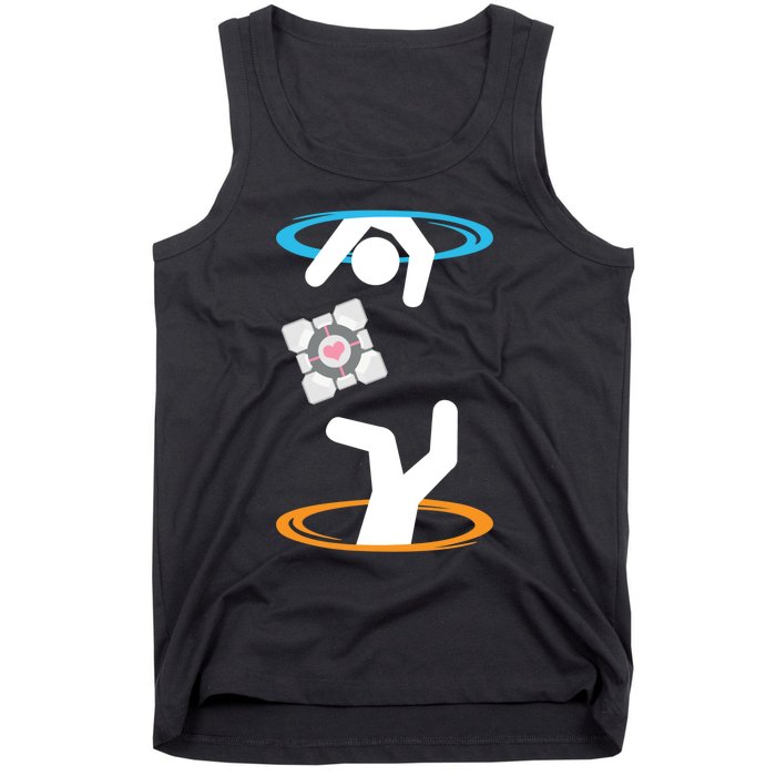 DonT Lose The Companion Cube (Transparent) Portal Tank Top