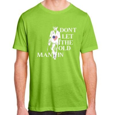 DonT Let The Old Man In Vintage American Flag Adult ChromaSoft Performance T-Shirt