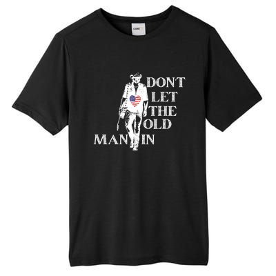 DonT Let The Old Man In Vintage American Flag Tall Fusion ChromaSoft Performance T-Shirt