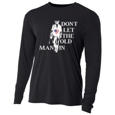 DonT Let The Old Man In Vintage American Flag Cooling Performance Long Sleeve Crew