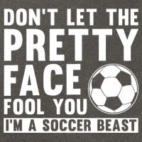 Don't Let The Pretty Face Fool You I'm A Soccer Beast Football Cotton Canvas Backpack