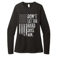 DonT Let The Hard Days Win Vintage American Flag Womens CVC Long Sleeve Shirt