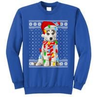 Dog Lights Ugly Sweater Santa Siberian Husky Dog Christmas Gift Sweatshirt