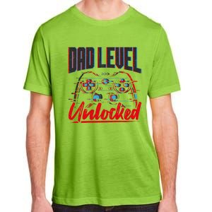 Dad Level Unlocked Gamer Gaming Video Games Gift Adult ChromaSoft Performance T-Shirt