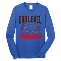 Dad Level Unlocked Gamer Gaming Video Games Gift Long Sleeve Shirt