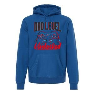 Dad Level Unlocked Gamer Gaming Video Games Gift Premium Hoodie