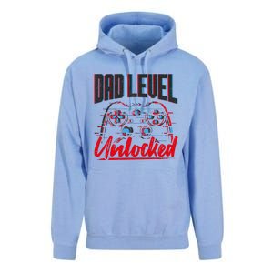 Dad Level Unlocked Gamer Gaming Video Games Gift Unisex Surf Hoodie