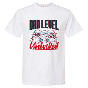 Dad Level Unlocked Gamer Gaming Video Games Gift Garment-Dyed Heavyweight T-Shirt