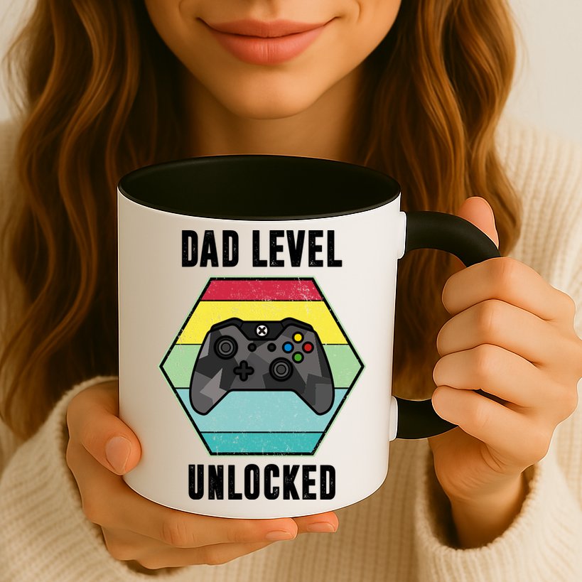 Dad Level Unlocked Gamer Vintage Mug