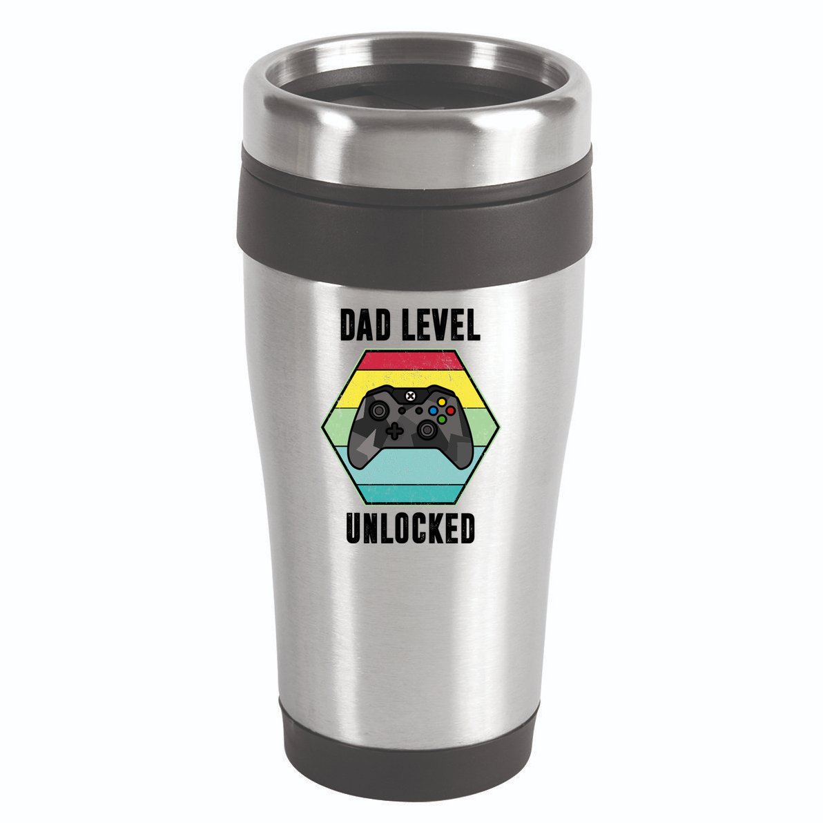 Dad Level Unlocked Gamer Vintage 16oz Travel Tumbler