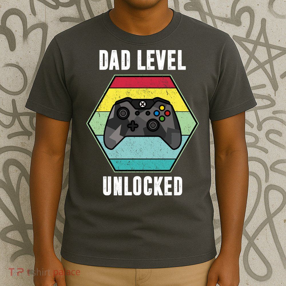 Dad Level Unlocked Gamer Vintage T-Shirt