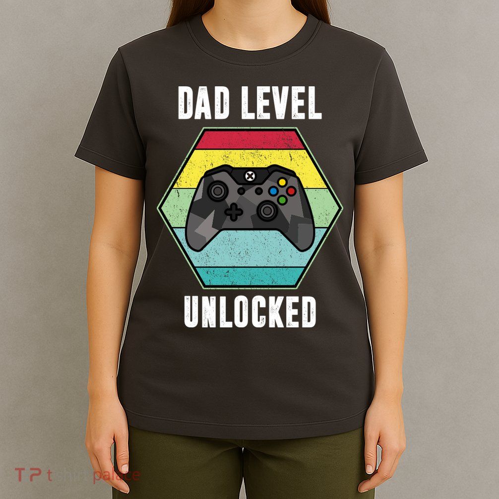 Dad Level Unlocked Gamer Vintage T-Shirt