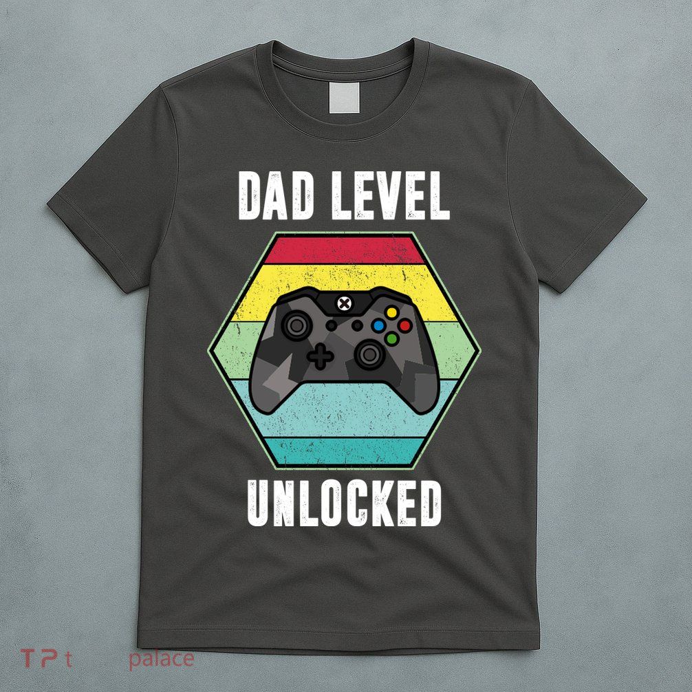 Dad Level Unlocked Gamer Vintage T-Shirt
