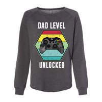 Dad Level Unlocked Gamer Vintage Womens California Wash Sweatshirt