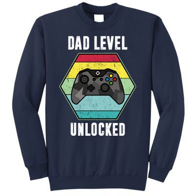 Dad Level Unlocked Gamer Vintage Sweatshirt