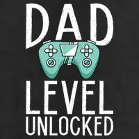 Dad Level Unlocked Gaming Father Daddy Dad Gift 7 Panel Mesh Trucker Snapback Hat