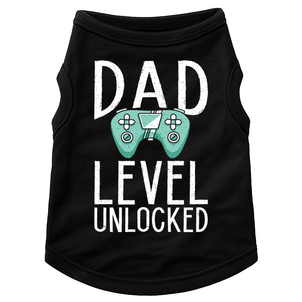 Dad Level Unlocked Gaming Father Daddy Dad Gift Doggie Tank
