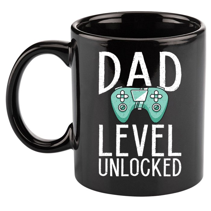 Dad Level Unlocked Gaming Father Daddy Dad Gift 11oz C Handle Ceramic Mug
