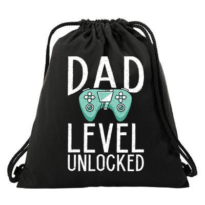 Dad Level Unlocked Gaming Father Daddy Dad Gift Drawstring Bag