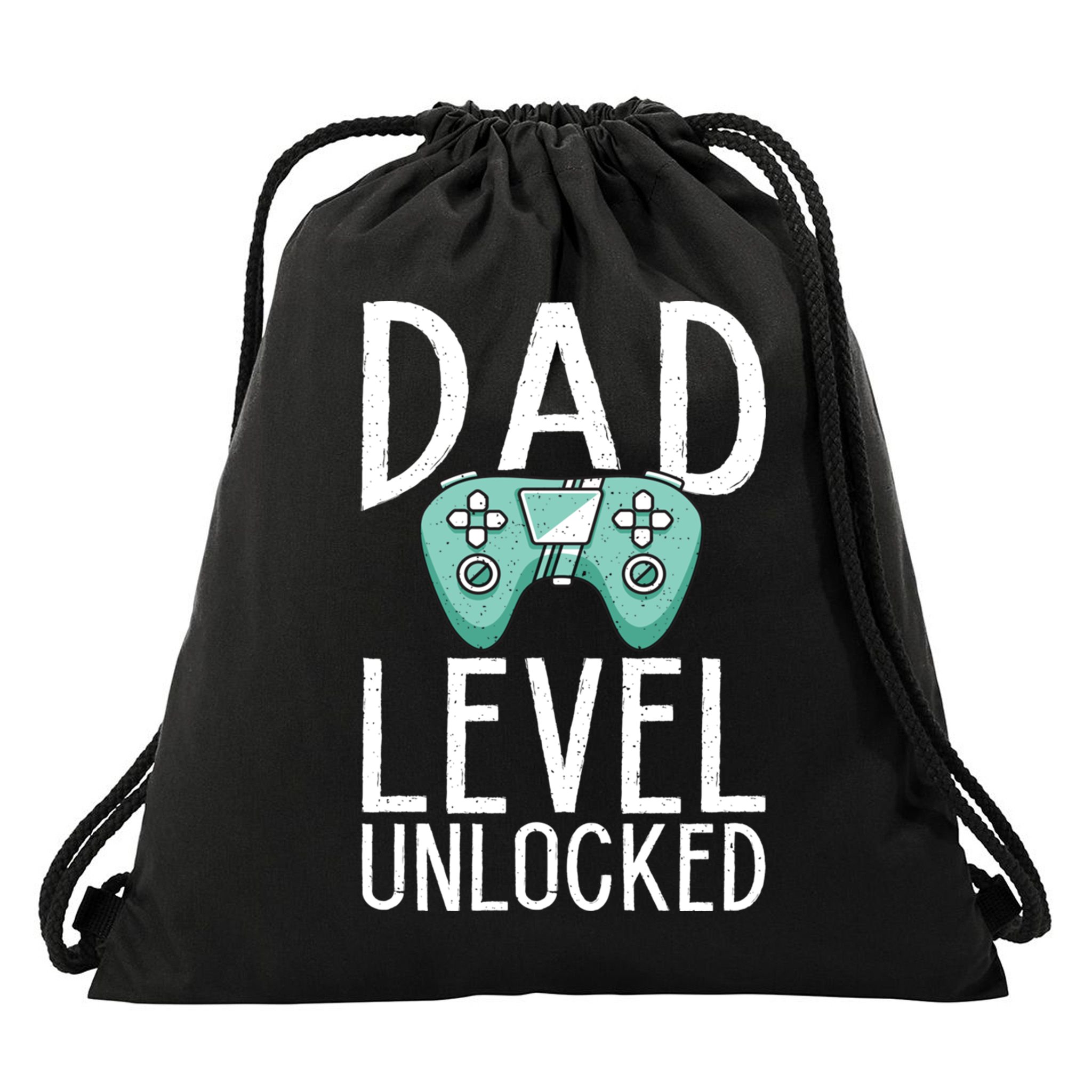 Dad Level Unlocked Gaming Father Daddy Dad Gift Drawstring Bag