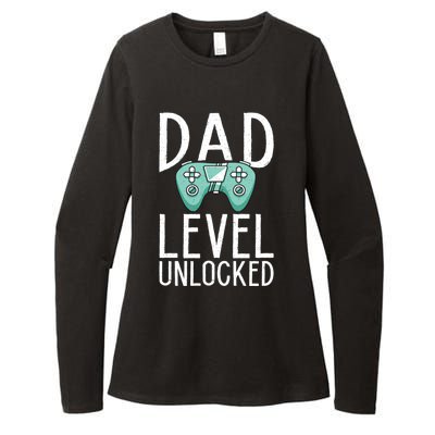 Dad Level Unlocked Gaming Father Daddy Dad Gift Womens CVC Long Sleeve Shirt