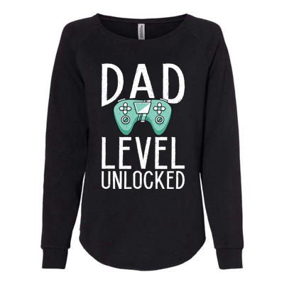 Dad Level Unlocked Gaming Father Daddy Dad Gift Womens California Wash Sweatshirt