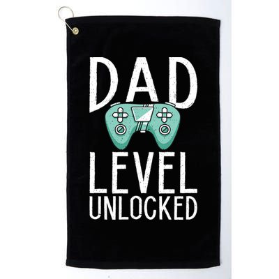 Dad Level Unlocked Gaming Father Daddy Dad Gift Golf Towel