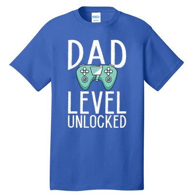 Dad Level Unlocked Gaming Father Daddy Dad Gift Tall T-Shirt