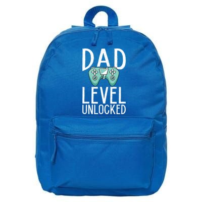 Dad Level Unlocked Gaming Father Daddy Dad Gift 16 in Basic Backpack