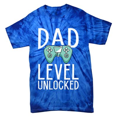 Dad Level Unlocked Gaming Father Daddy Dad Gift Tie-Dye T-Shirt