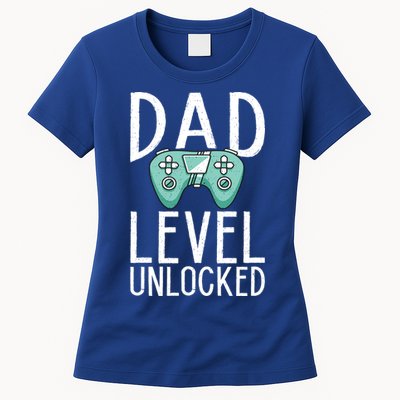 Dad Level Unlocked Gaming Father Daddy Dad Gift Womens T-Shirt