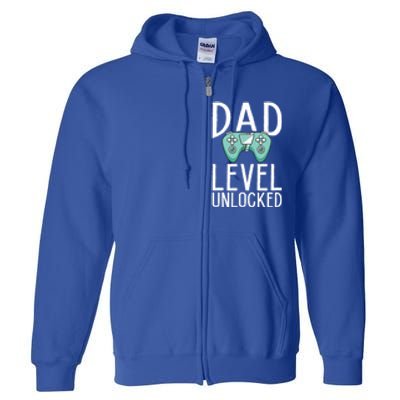 Dad Level Unlocked Gaming Father Daddy Dad Gift Full Zip Hoodie