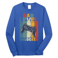 Dad Level Unlocked Retro Vintage Game Lover Gift Long Sleeve Shirt