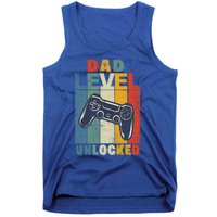 Dad Level Unlocked Retro Vintage Game Lover Gift Tank Top