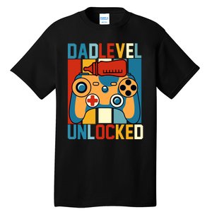 Dad Level Unlocked FatherS Day Celebration Tall T-Shirt