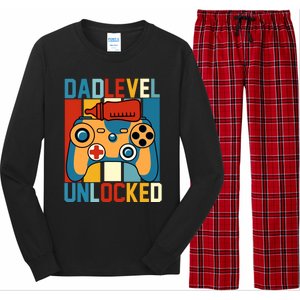 Dad Level Unlocked FatherS Day Celebration Long Sleeve Pajama Set