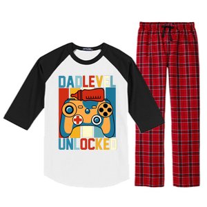 Dad Level Unlocked FatherS Day Celebration Raglan Sleeve Pajama Set