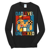 Dad Level Unlocked FatherS Day Celebration Tall Long Sleeve T-Shirt